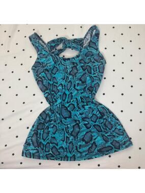 Snake skin print y2k tank